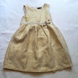Girls Golden Holiday Dress Size 7